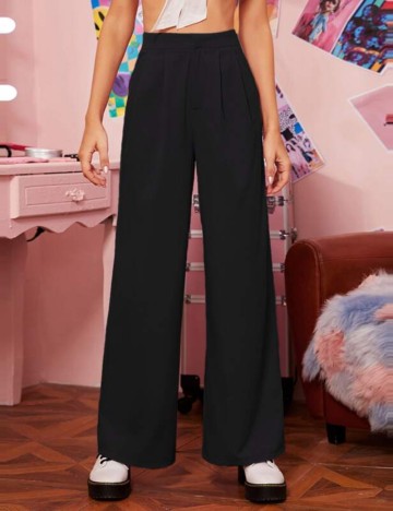 Pantaloni evazați Shein, negru