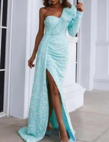 Rochie de ocazie Shein, turcoaz