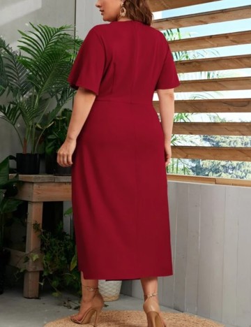 Rochie midi Shein Curve+, roșu