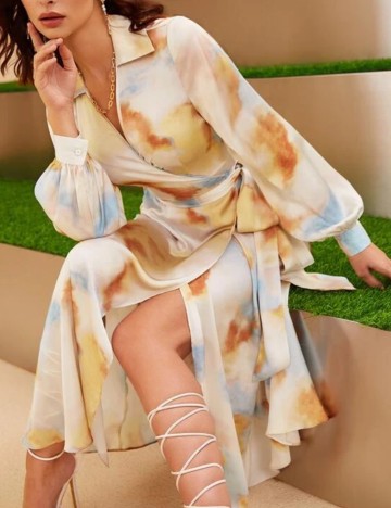 Rochie midi Shein, mix culori