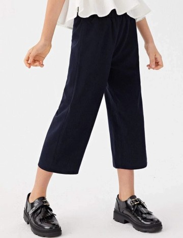 Pantaloni evazați Shein, bleumarin