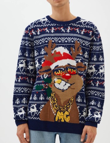 Pulover Pull&Bear, albastru