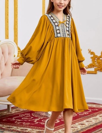 Rochie midi Shein, galben mustar