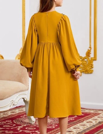 Rochie midi Shein, galben mustar