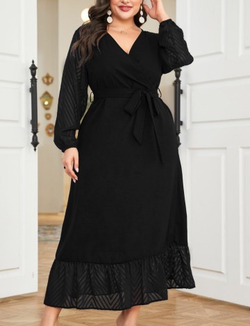 Rochie midi Shein Curve+, negru