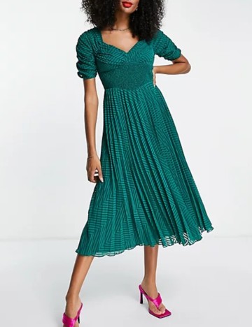 Rochie midi ASOS, verde