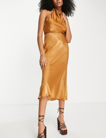 Rochie midi ASOS, maro