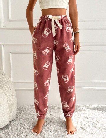 Pantaloni de pijama Shein, roz