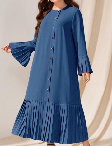 Rochie midi Shein Curve+, albastru