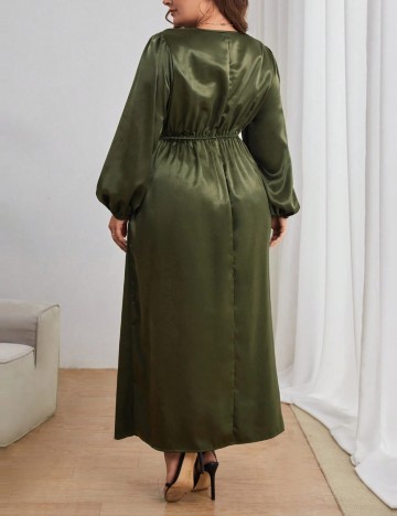 Rochie midi Shein Curve+, verde
