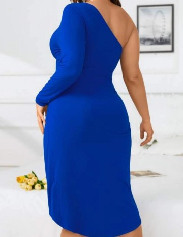 Rochie midi Shein Curve+, albastru