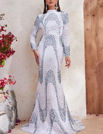 Rochie de ocazie Shein, alb