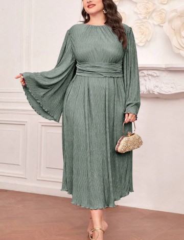 Rochie midi Shein Curve+, verde