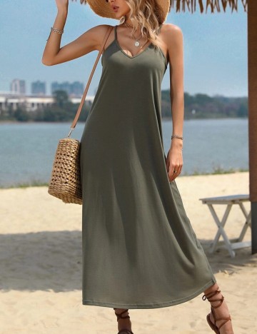 Rochie maxi Shein, verde