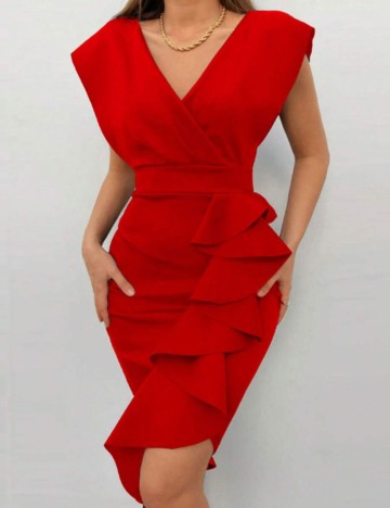 Rochie midi Shein, roșu