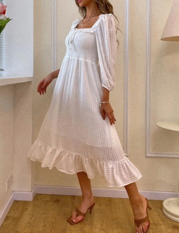 Rochie midi Shein, alb