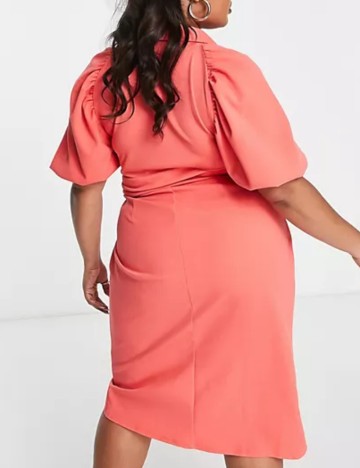 Rochie midi ASOS, roz coral