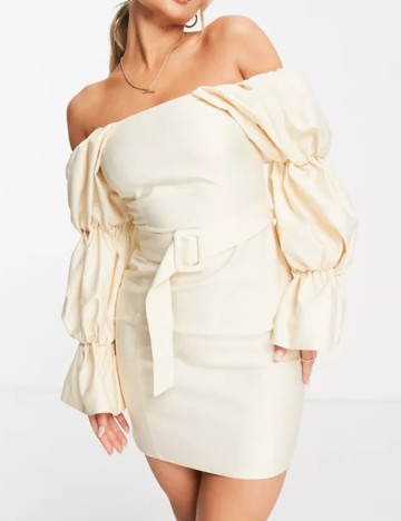 Rochie mini ASOS, crem