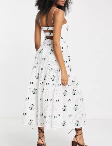 Rochie midi ASOS, alb