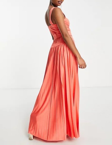 Rochie maxi ASOS, roz coral