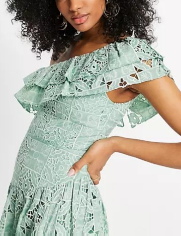 Rochie midi ASOS, verde