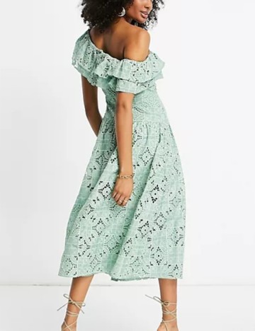 Rochie midi ASOS, verde