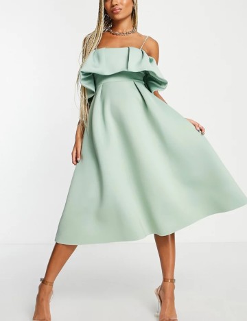 Rochie midi ASOS, verde