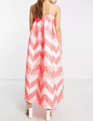 Rochie midi ASOS, roz neon