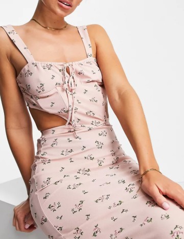 Rochie midi ASOS, roz