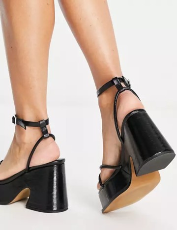 Sandale Cu Toc Topshop, negru