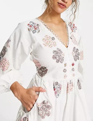 Rochie midi ASOS, alb