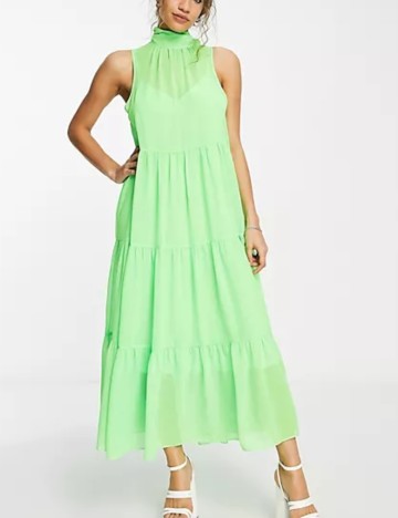 Rochie maxi ASOS, verde neon