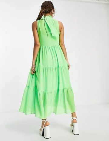 Rochie maxi ASOS, verde neon