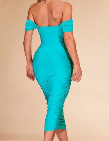 Rochie midi Shein, turcoaz