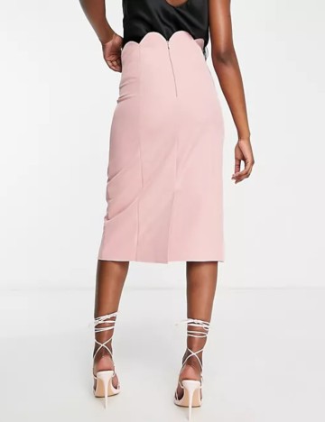 Fustă midi ASOS, roz