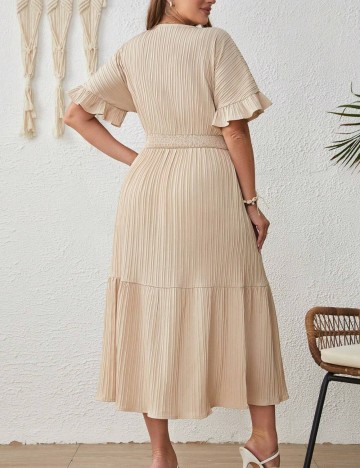 Rochie midi Shein Curve+, bej