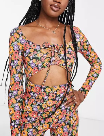 Salopetă lungă ASOS, mix culori