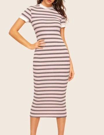 Rochie midi Shein, mix culori