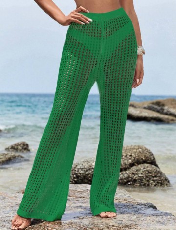 Pantaloni de plajă Shein, verde