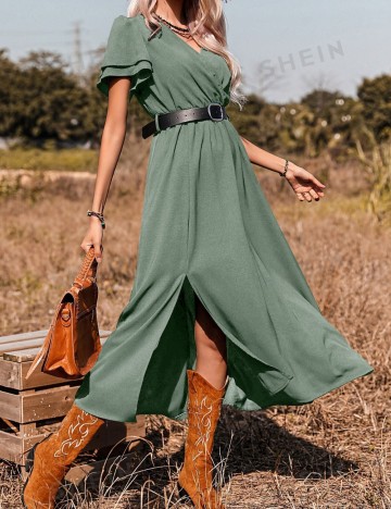 Rochie maxi Shein, verde