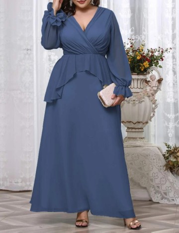 Rochie maxi Shein Curve+, albastru