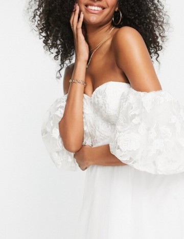 Rochie de ocazie și bridal ASOS, alb