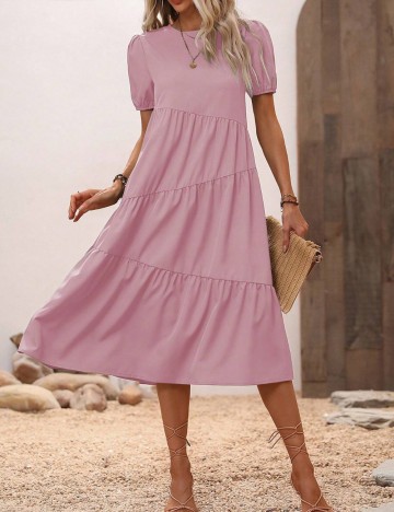 Rochie midi Shein, roz