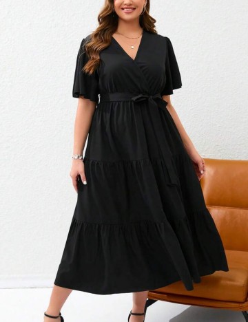 Rochie maxi Shein Curve+, negru