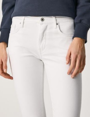 Jeans Pepe Jeans, alb