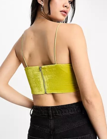 Top cu bretele subțiri ASOS, galben