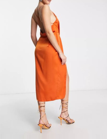 Rochie midi ASOS, portocaliu