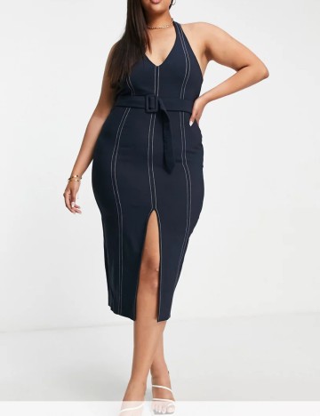 Rochie midi ASOS, bleumarin