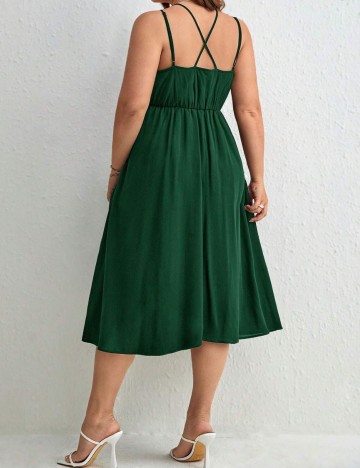 Rochie midi Shein Curve+, verde