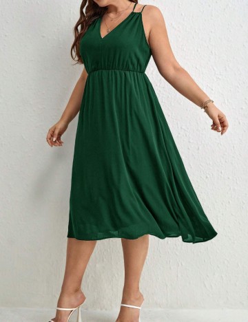 Rochie midi Shein Curve+, verde